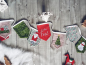 Preview: Frohe Weihnachten Set - doodle Stickdatei